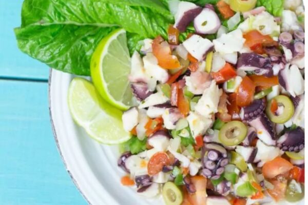 Ensalada de patata y pulpitos a la gallega