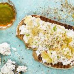 Bruschetta de verdura, ricotta y espinacas